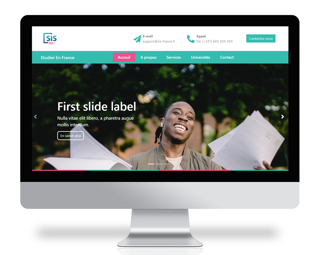 Portfolio image of SIS website